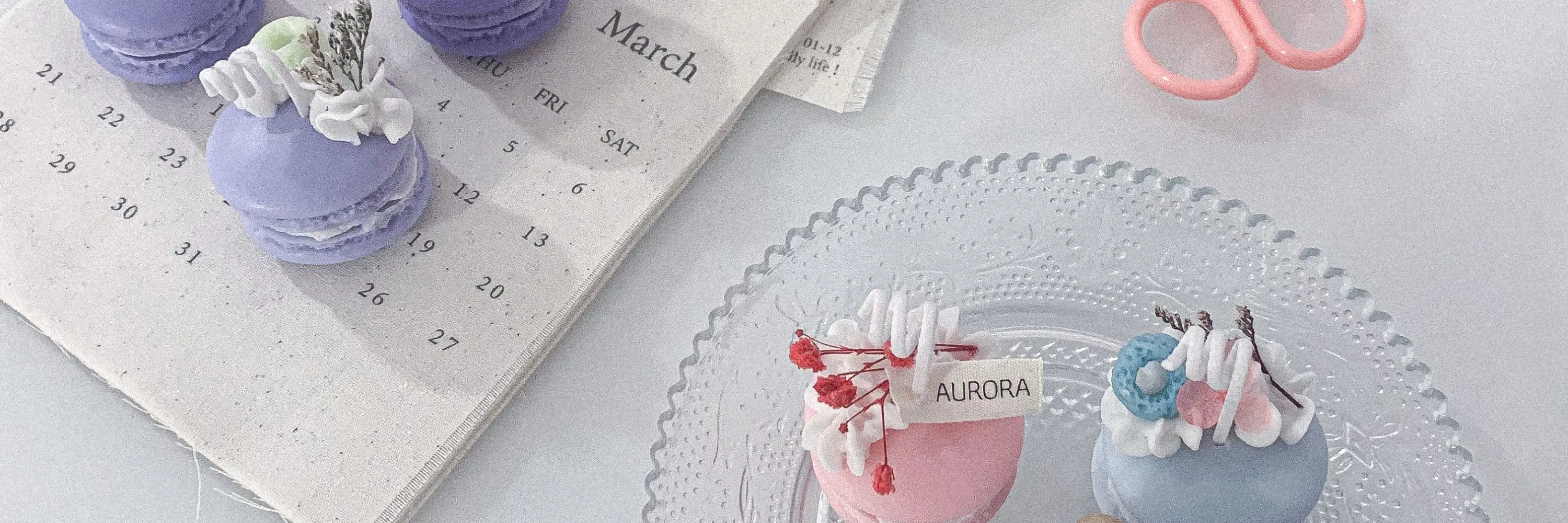 Aurora - 星球蜡烛｜多肉盆栽蜡烛｜水晶球连扩香石底座｜马卡龙蜡烛｜水晶矿山蜡烛｜荃湾