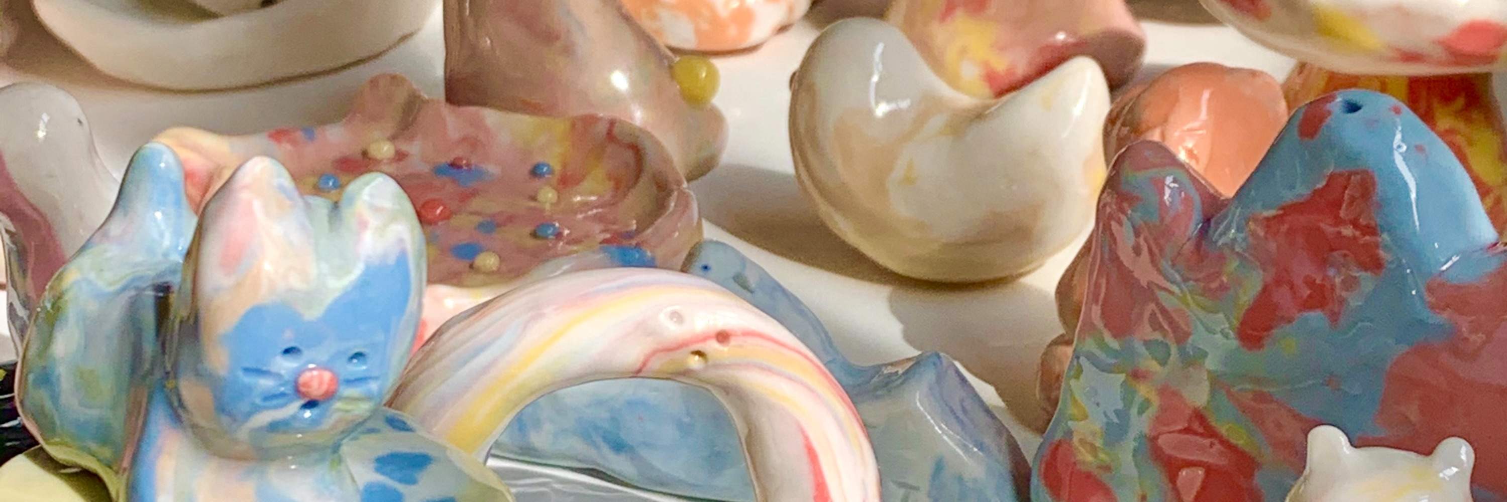 Керамические изделия из цветной глины