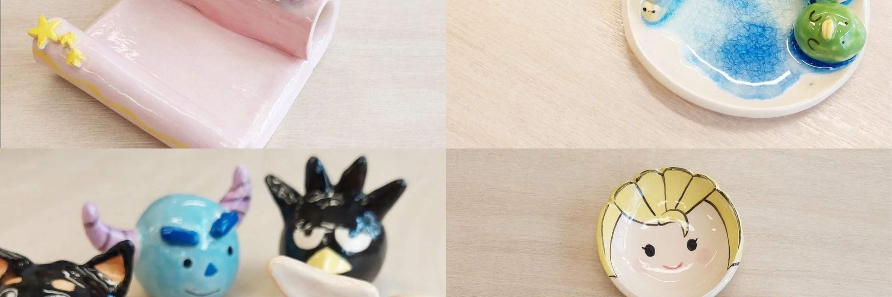 CC ART STUDIO - Lezione di ceramica genitore-figlio｜Esperienza di disegno o impasto a mano genitore-figlio｜Laboratorio di pittura su ceramica genitore-figlio｜Prince