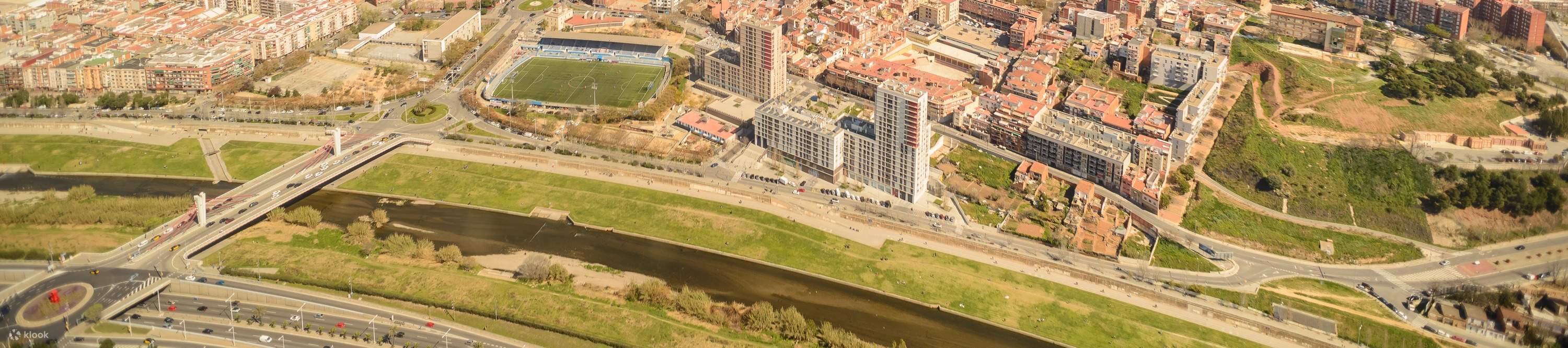 Vue de Barcelone en hélicoptère