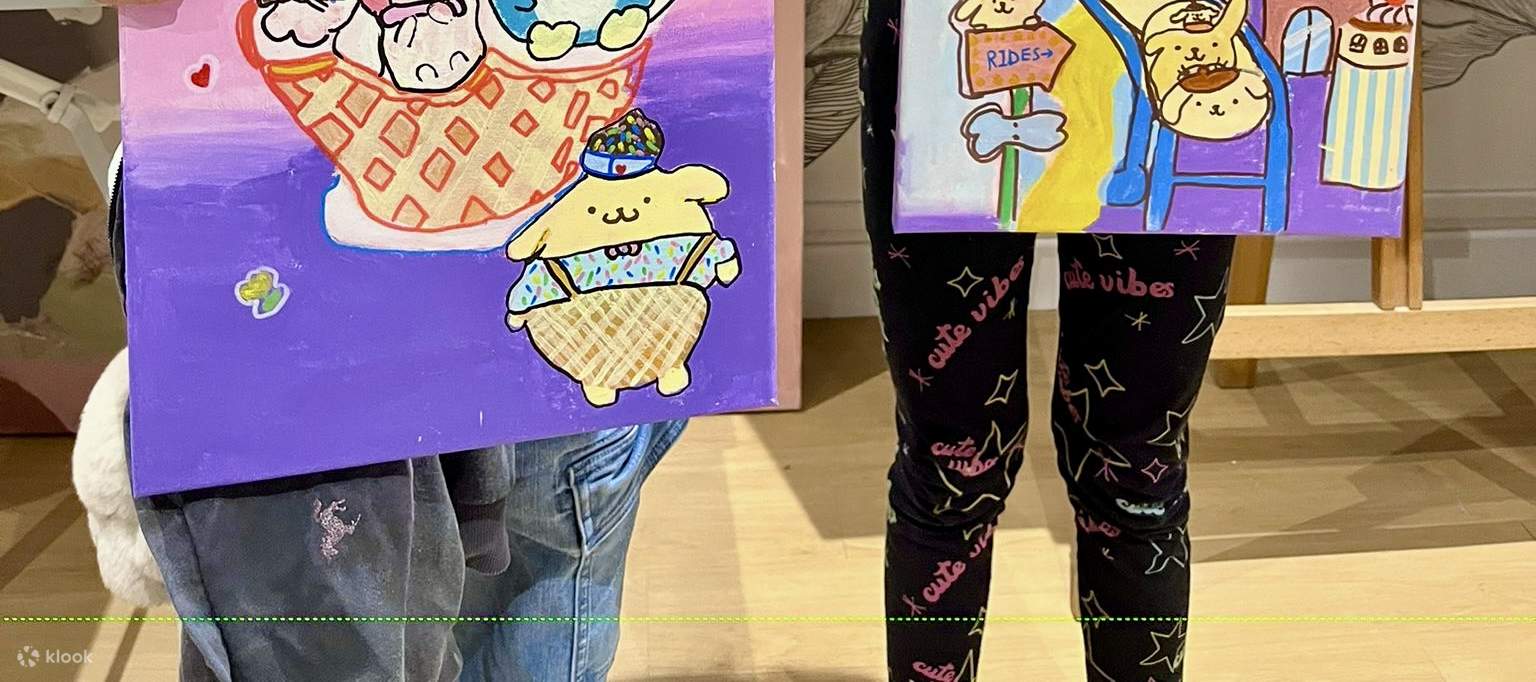 초크 앤 펜슬 아트 카페 - 캐릭터 아크릴 페인팅