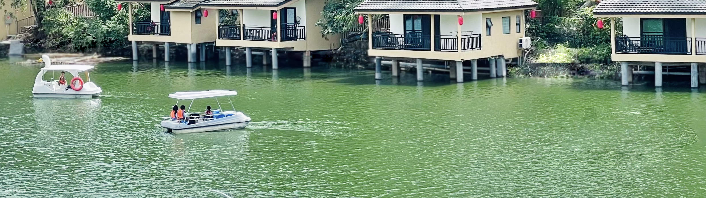 Numero totale di camere in una casa unifamiliare con vista lago tra montagne e fiumi: 6 - Stile città sull'acqua Lingnan - costruita vicino al lago, con vista lago dal balcone