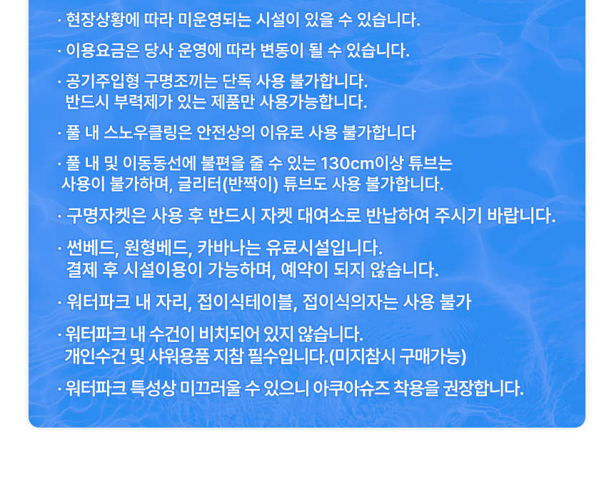 일산 원마운트 워터파크 이용권