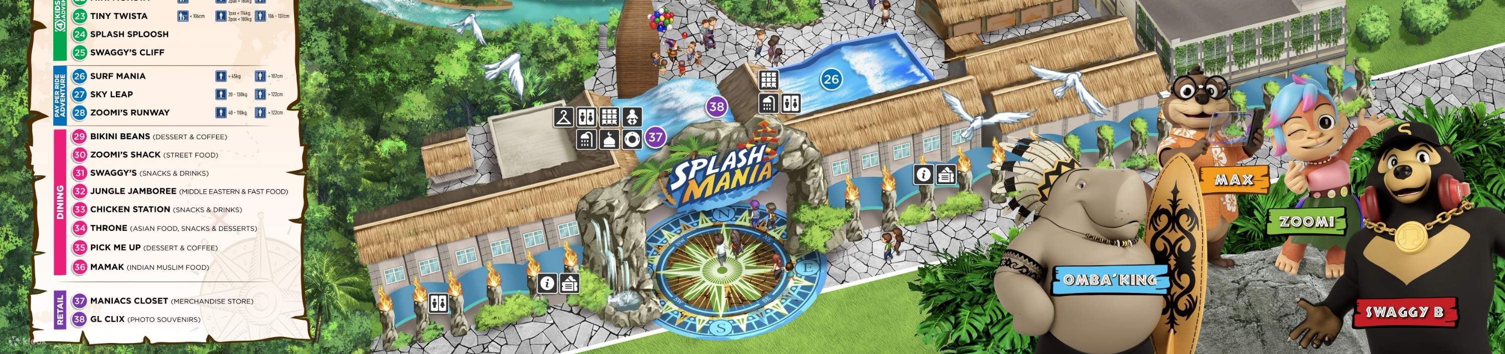 ガムダ・スプラッシュマニア・パークの地図