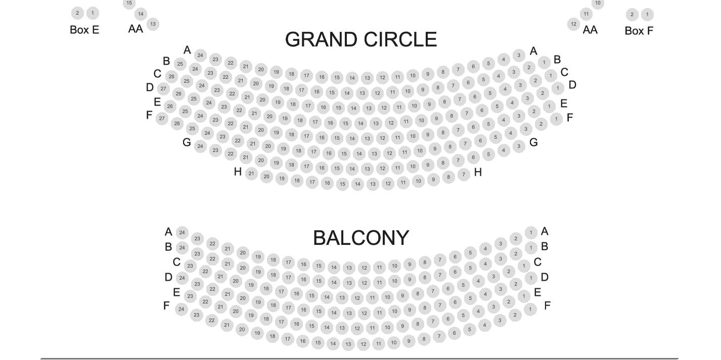 Sitzplan des Novello Theatre
