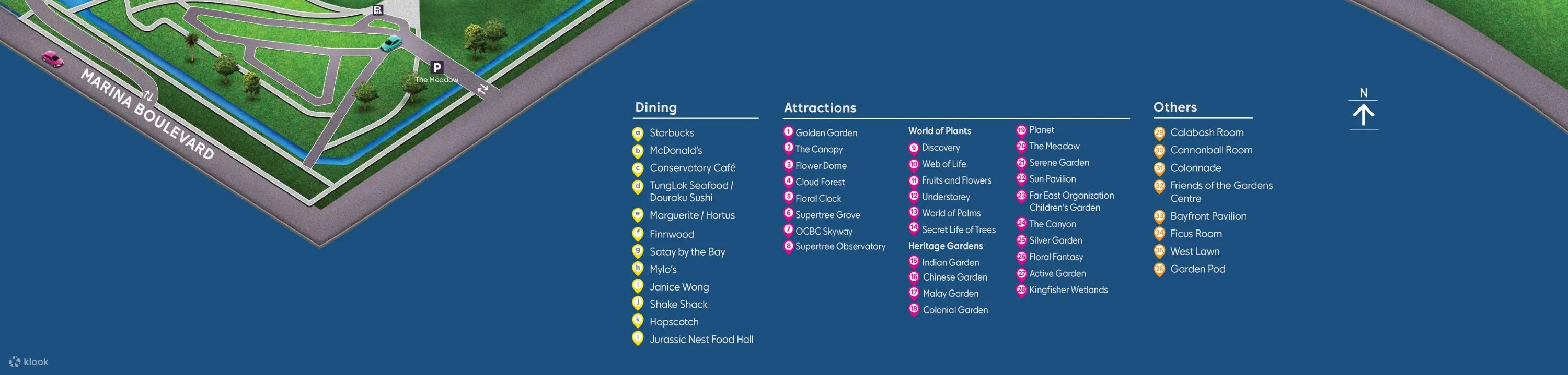 Gardens by the Bay Map