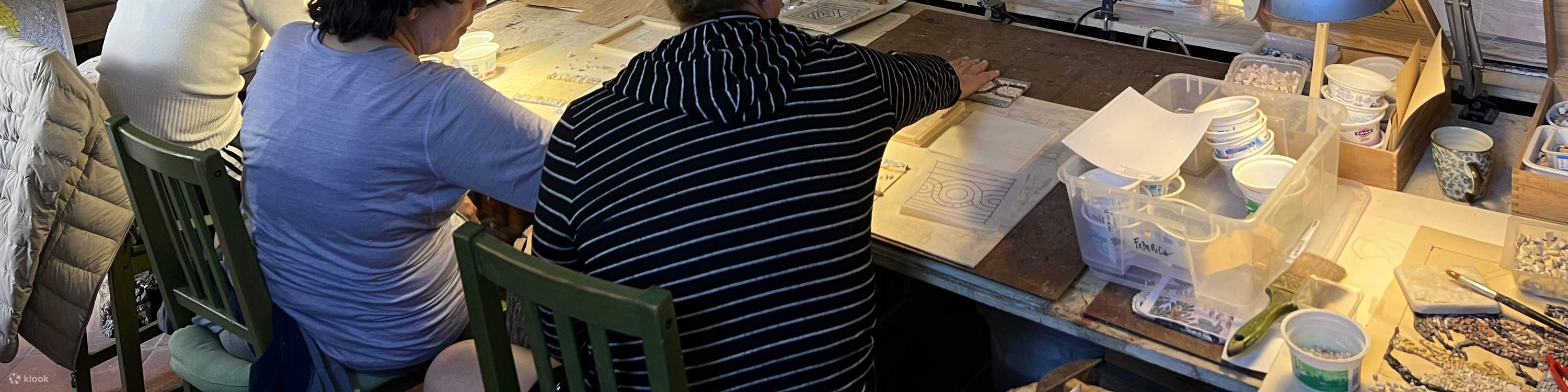 workshop làm tranh ghép ở Rome