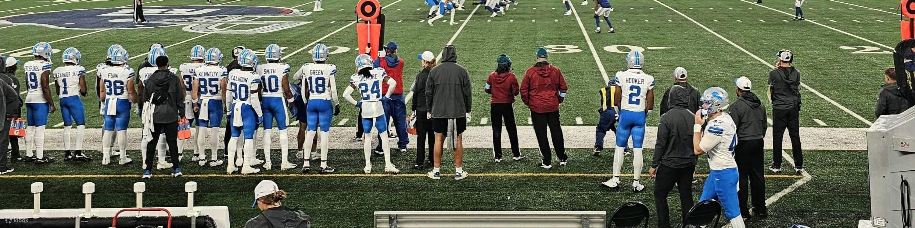 Get up close to the players with the Sideline seating