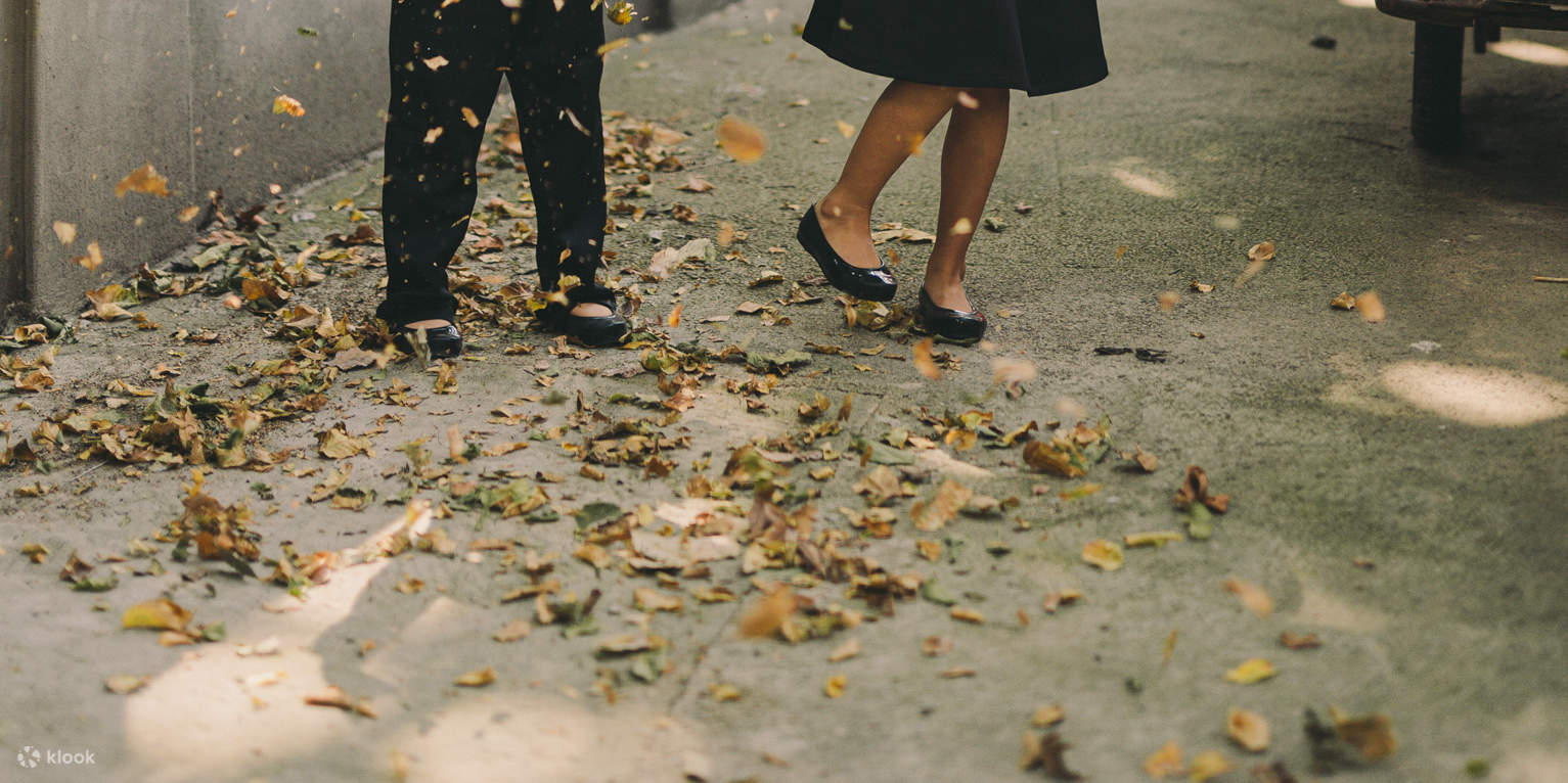 Servizio fotografico con uniforme scolastica coreana vintage