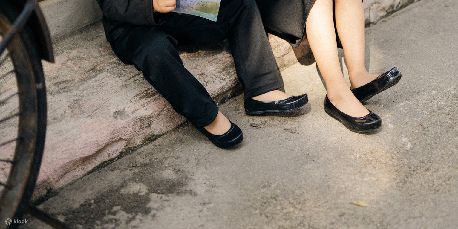 Servizio fotografico con uniforme scolastica coreana vintage