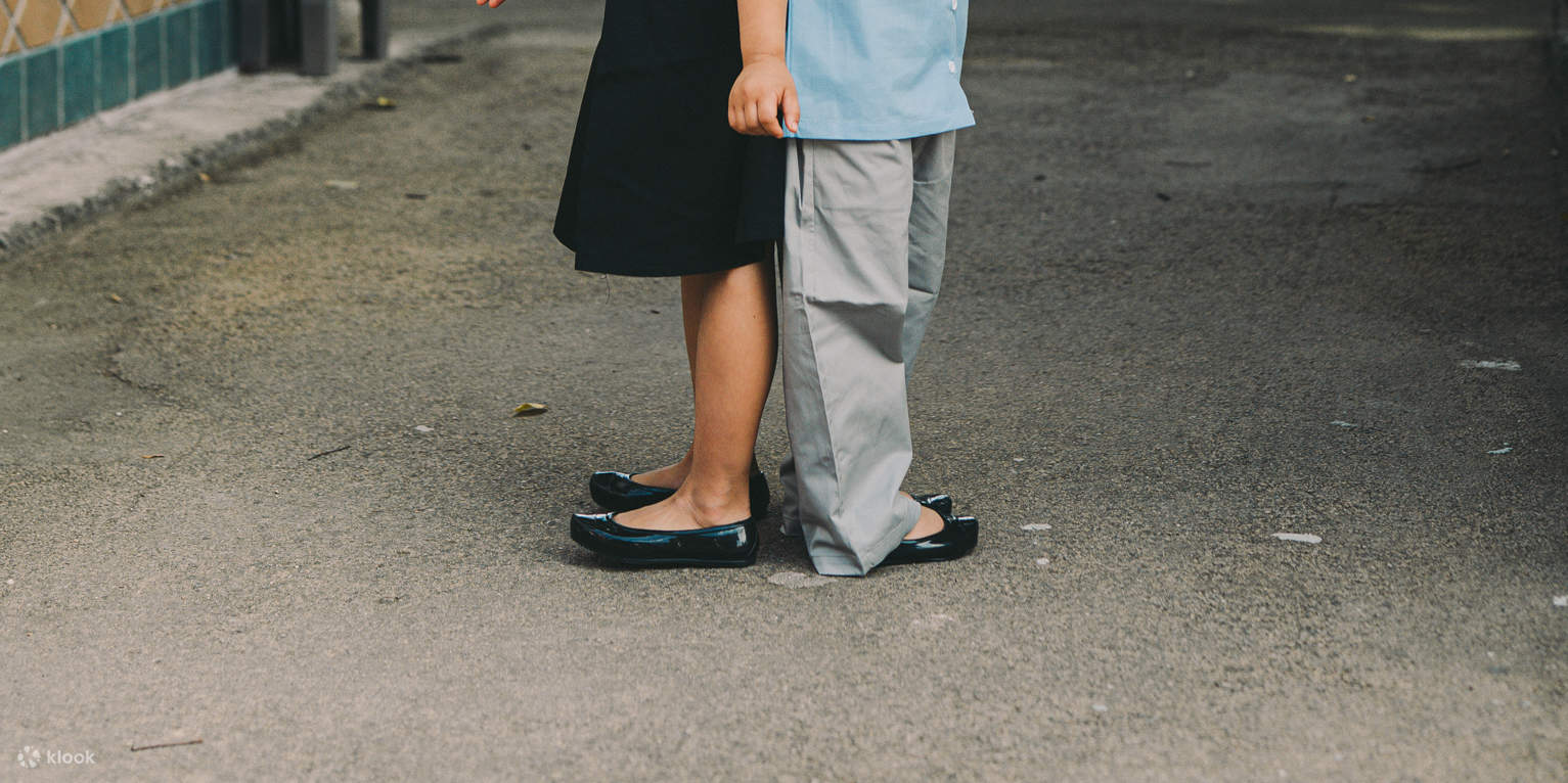 Servizio fotografico con uniforme scolastica coreana vintage