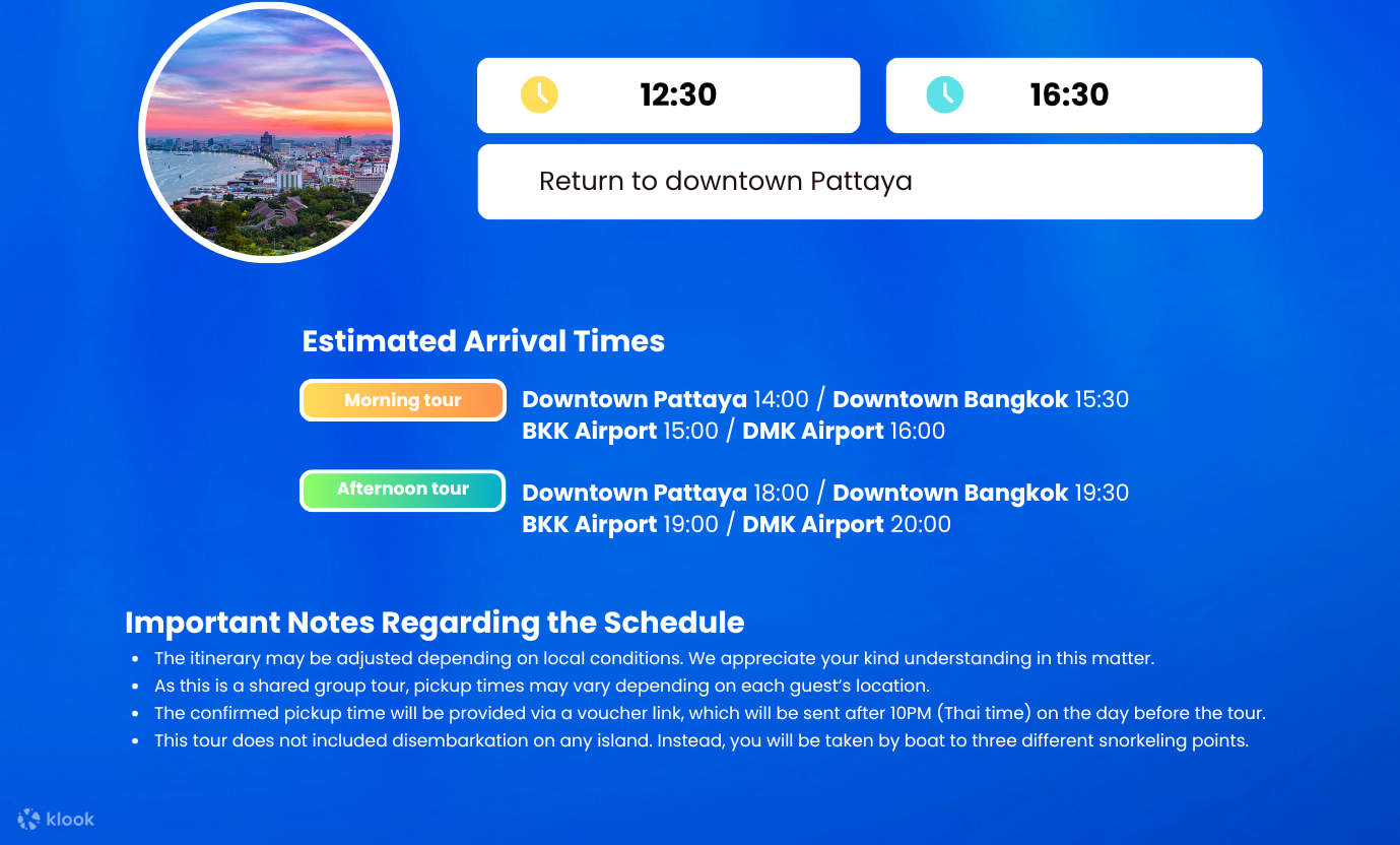 ニモの世界へ飛び込もう！パタヤ発シュノーケリング体験