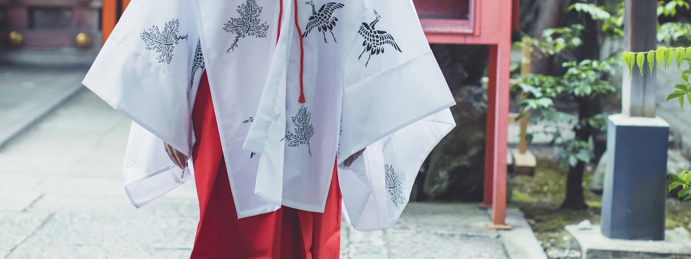 一个打扮成 Miko 的女孩
