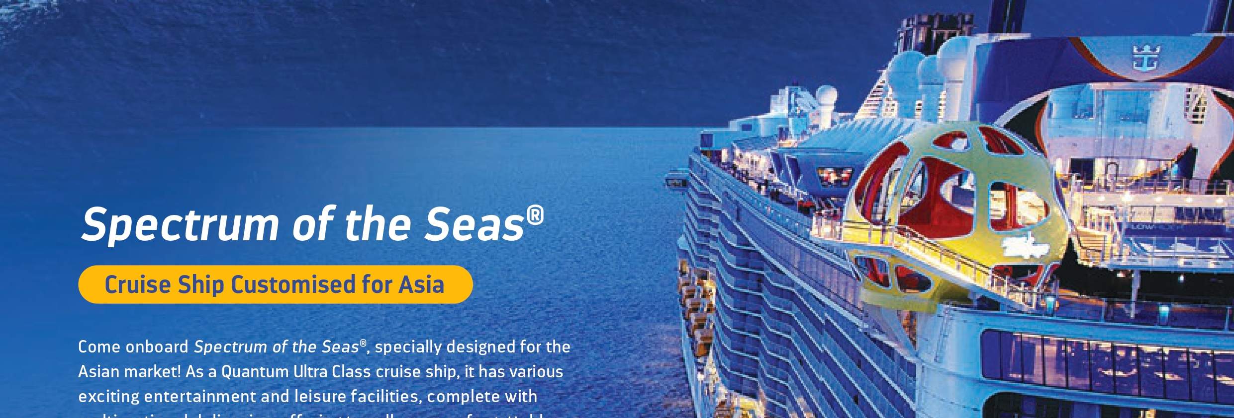 Destinasi Spectrum of the Seas Cruise oleh Royal Caribbean