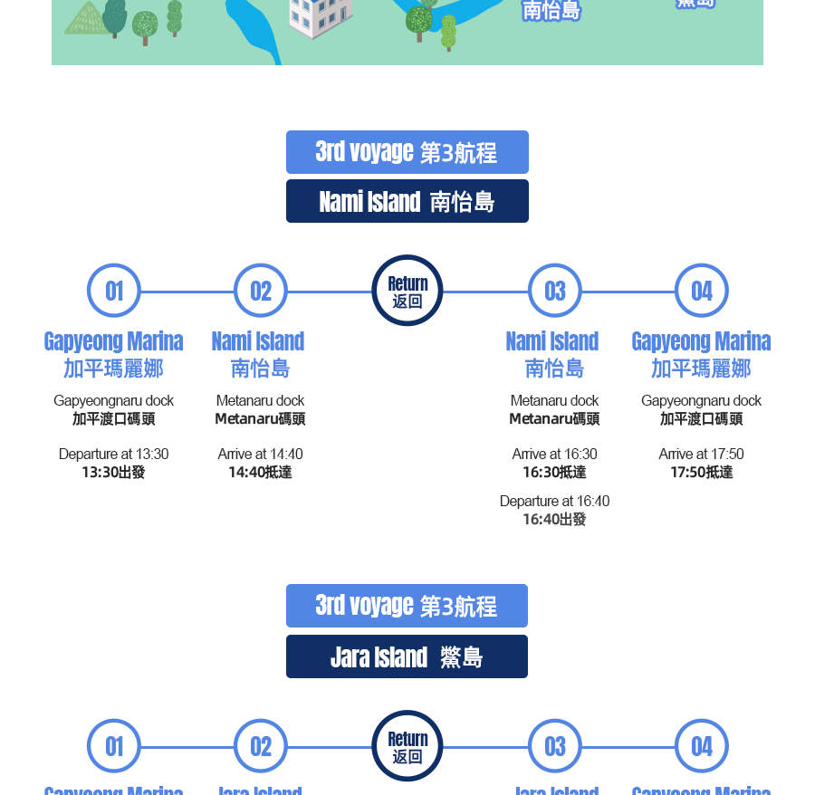 Billet de croisière à Gapyeong : Île de Nami, Île de Jara, Pont de Gapyeong