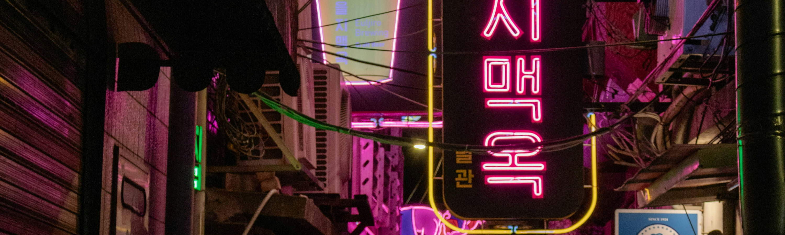 乙支路霓虹巷——乙支路街头标志的复古光芒使其成为首尔前卫的霓虹巷夜间摄影热点。