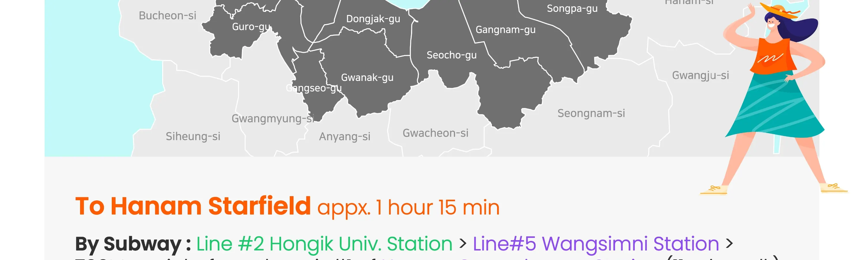 弘益大学站出发