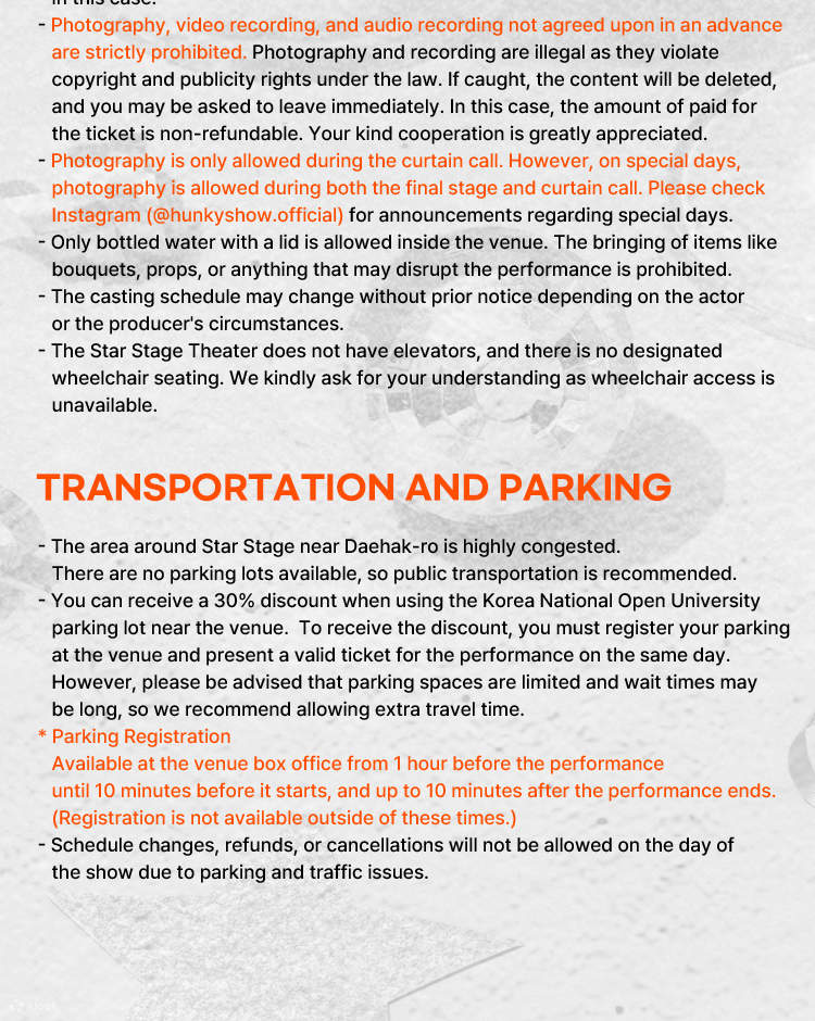 Seoul Musical HUNKY SHOW Tickets