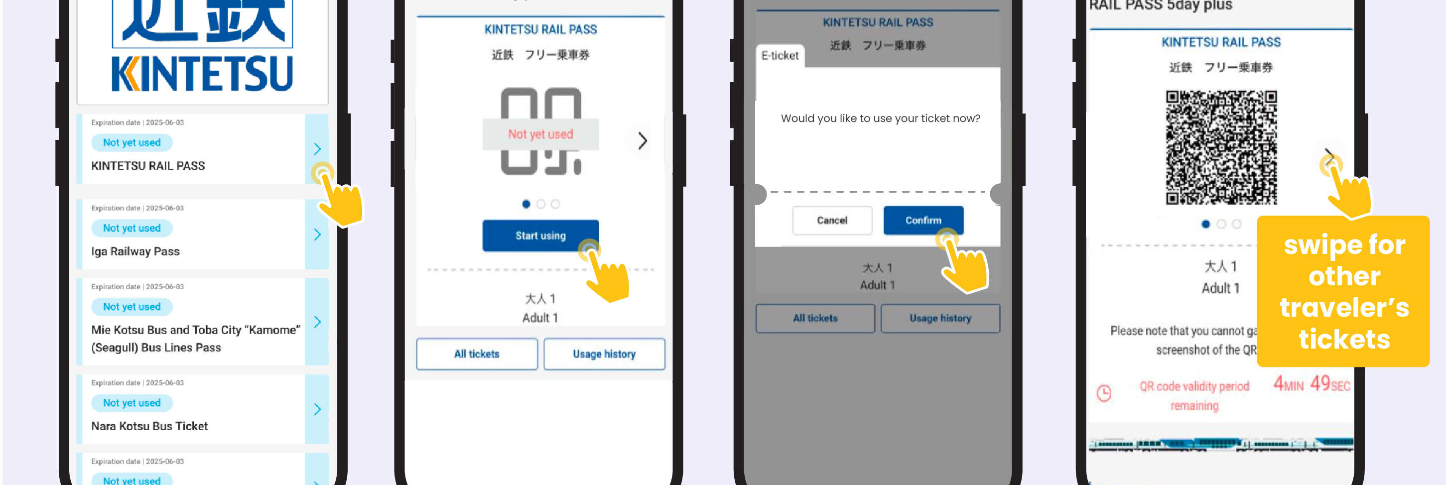 Guía paso a paso para activar el billete digital Kintetsu Rail Pass