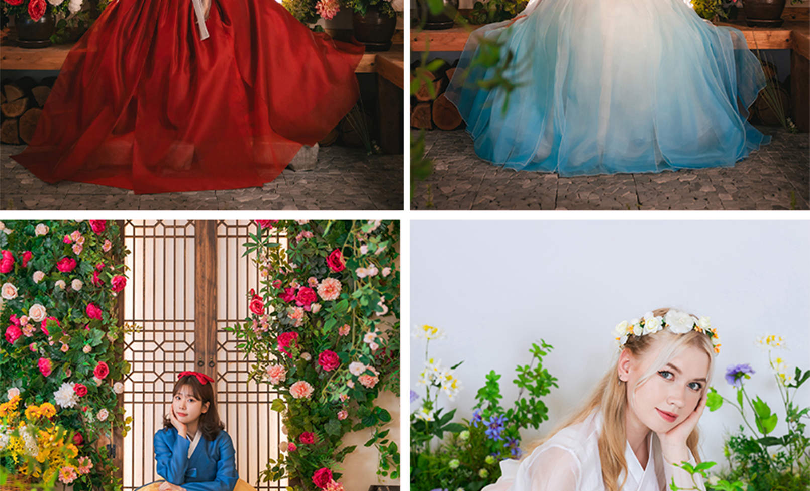 Sesión de fotos con Hanbok Black Label en Seúl y exteriores y estudio fotográfico Hanok