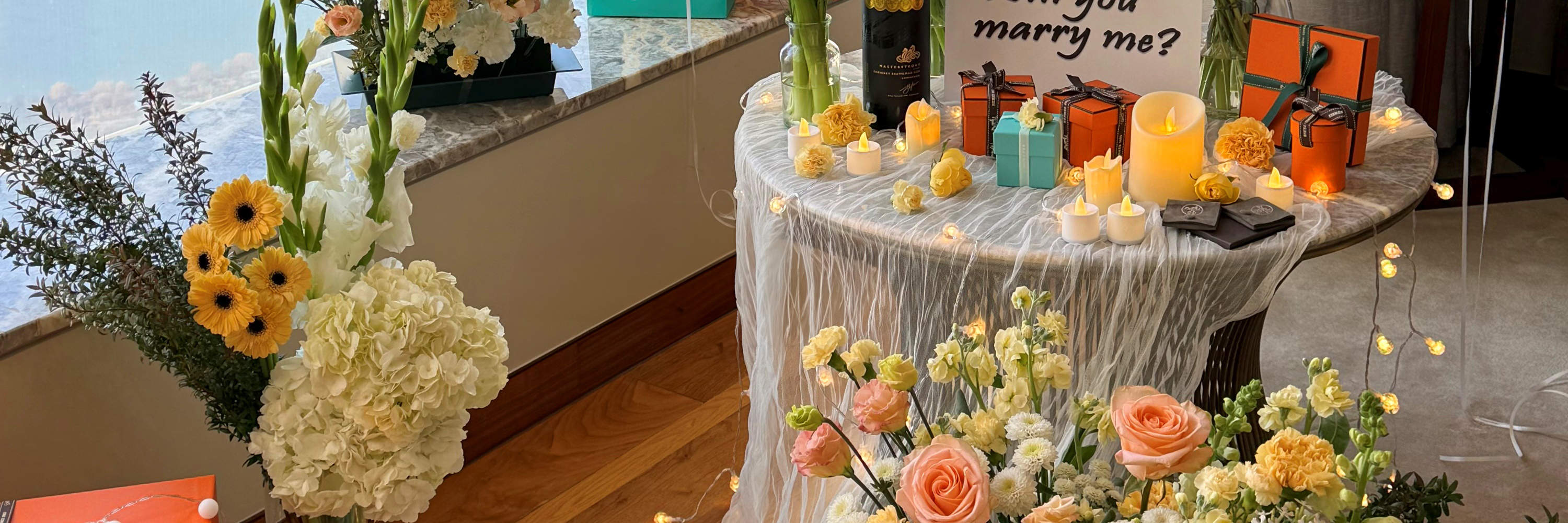 Now, It’s time to create the most romantic scene of  your life with flowers.