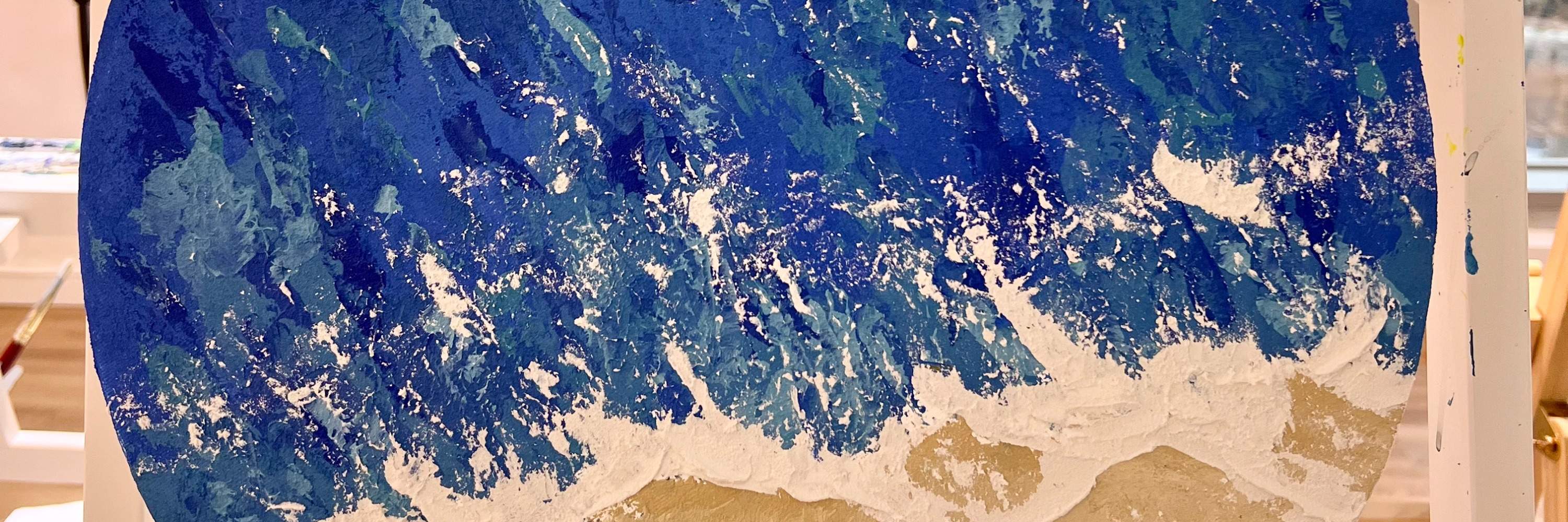 Rica Art Space - Lokakarya jamming seni akrilik｜Lokakarya lukisan tekstur｜Seni & Anggur｜Wan Chai