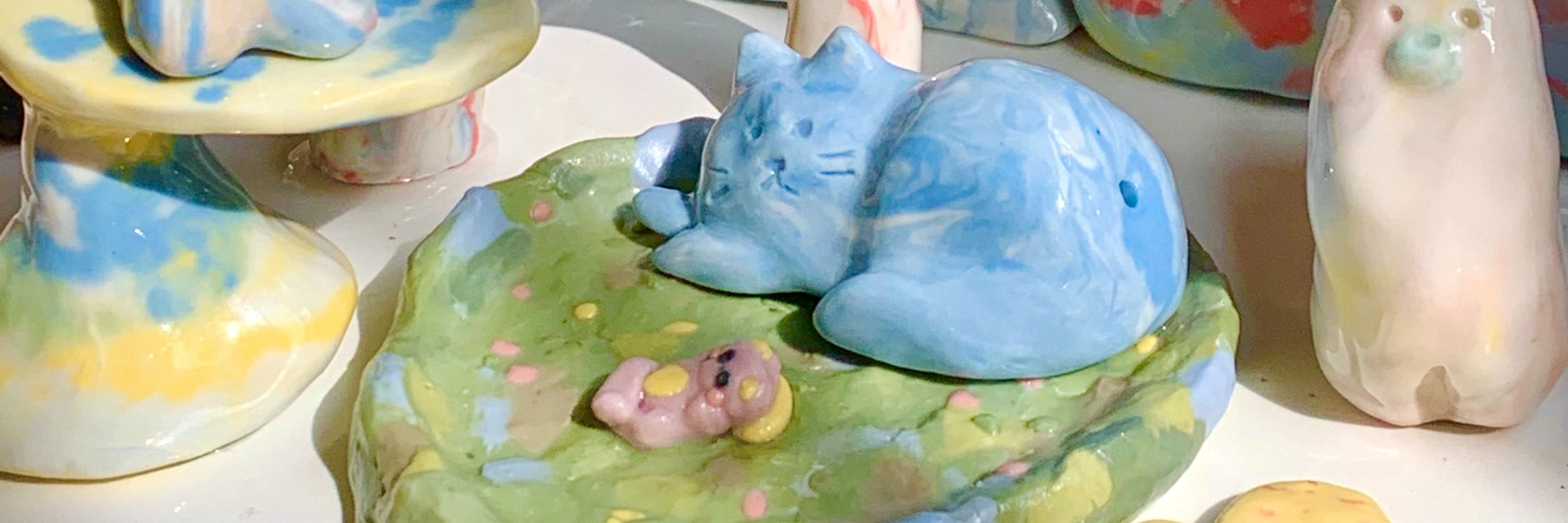 Керамические изделия из цветной глины