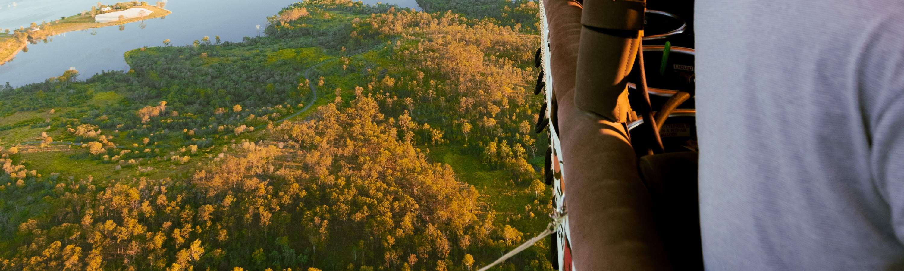 paisaje en globo aerostático