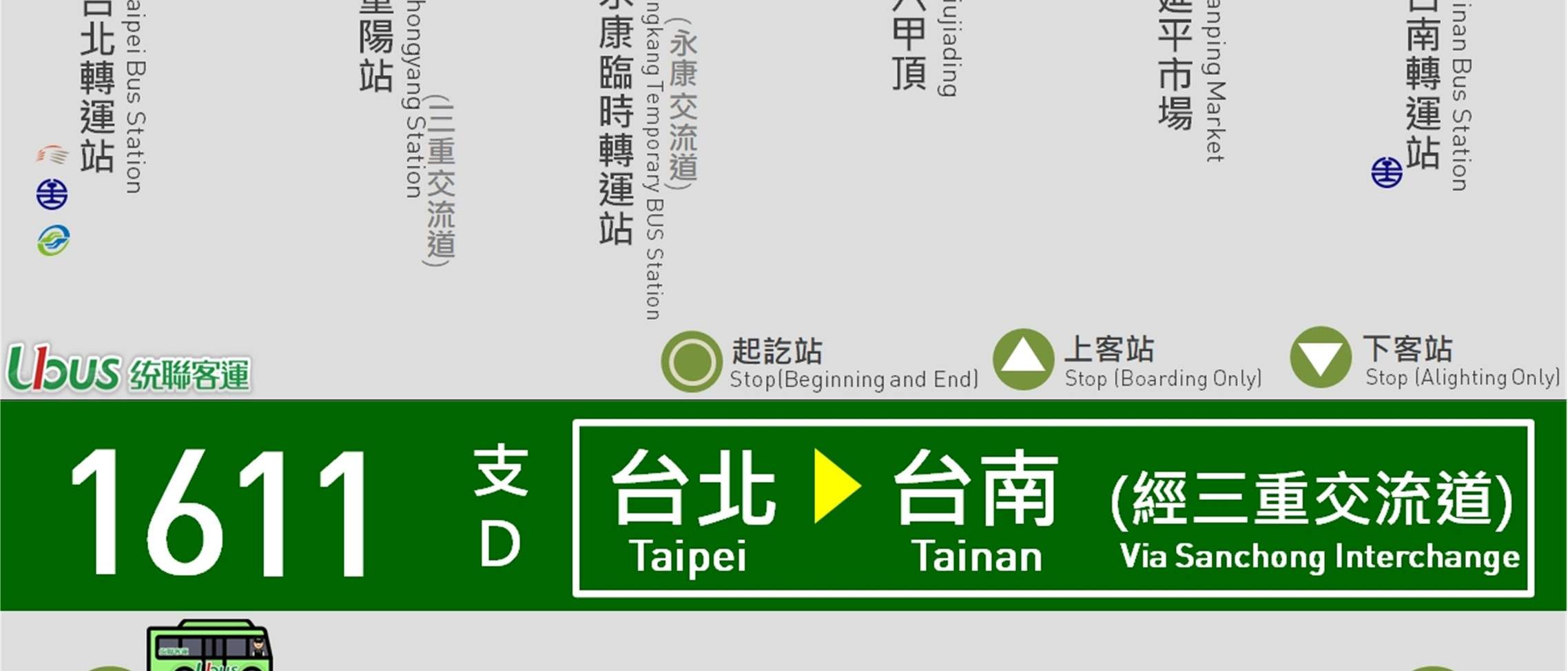 Tonglian Passenger Transport｜Trasferimento condiviso in città｜Taipei - Tainan