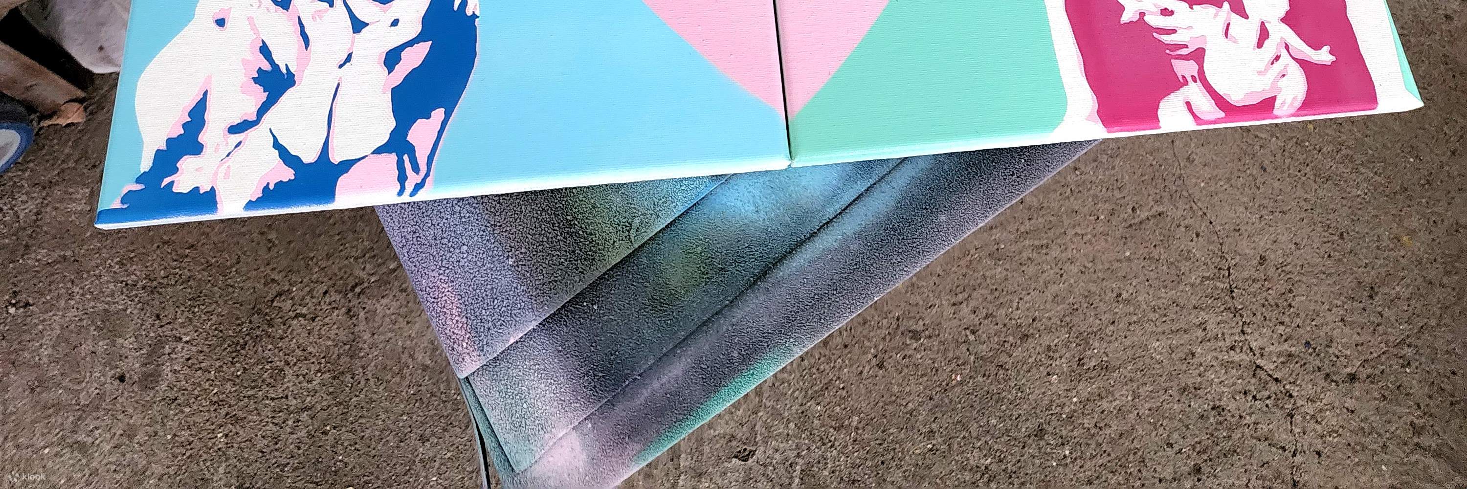 Popduction - Bengkel pengalaman melukis semburan potret PopArt Eksklusif (ibu bapa-anak) | Kwai Hing