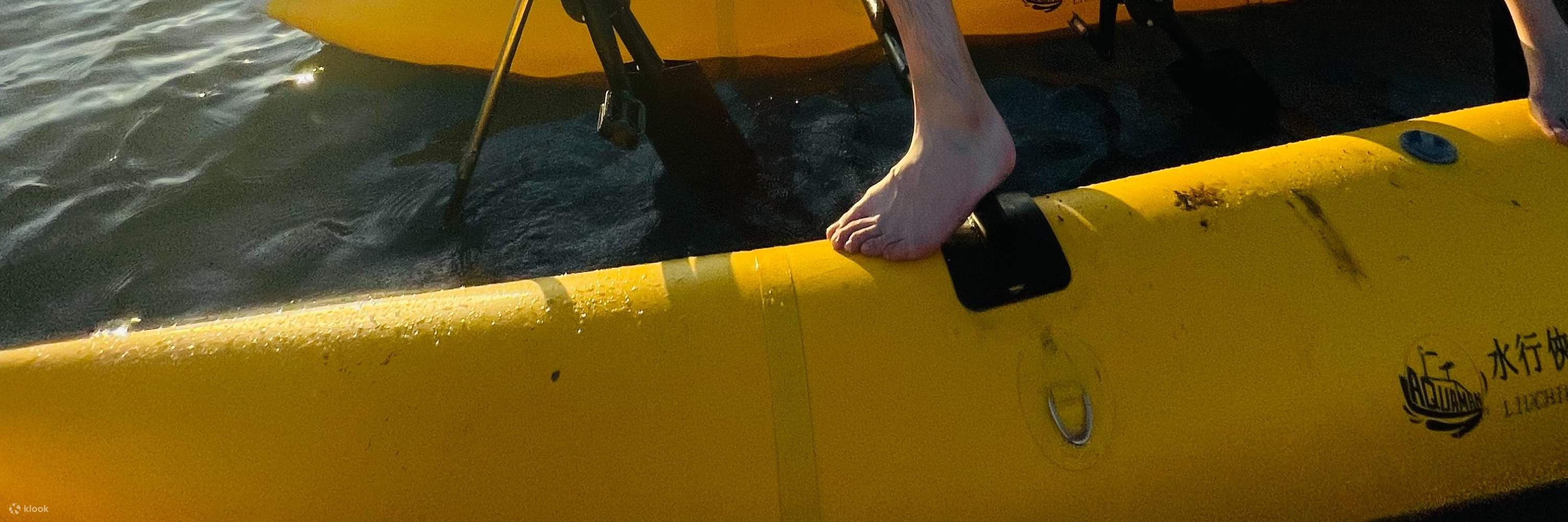 Водные велосипеды у скалы Сяньби-Янь