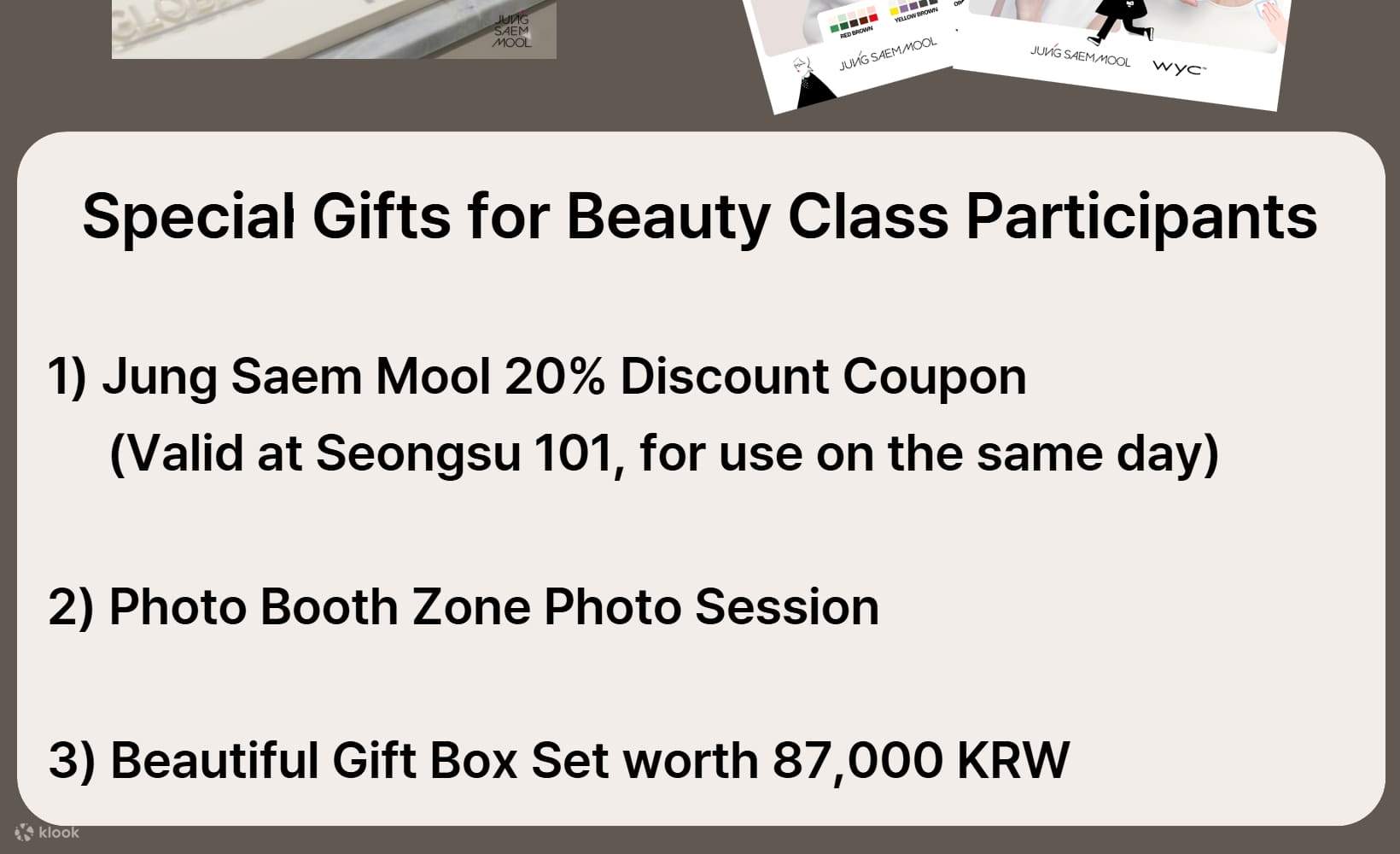 JUNGSAEMMOOL K-Beauty Makeup Group Class & 1:1 Makeup (Seongsu) - Klook  Hong Kong