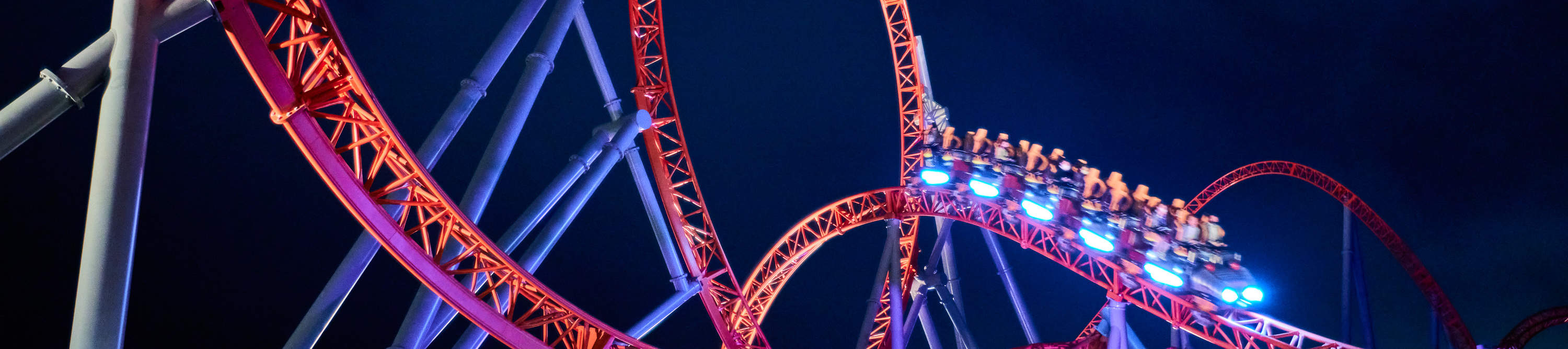 Night view of Roller Coaster