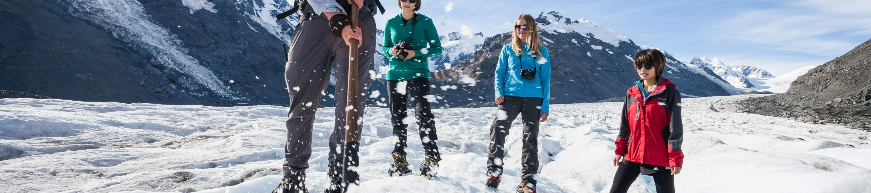 Exploration du glacier des Alpes du Sud