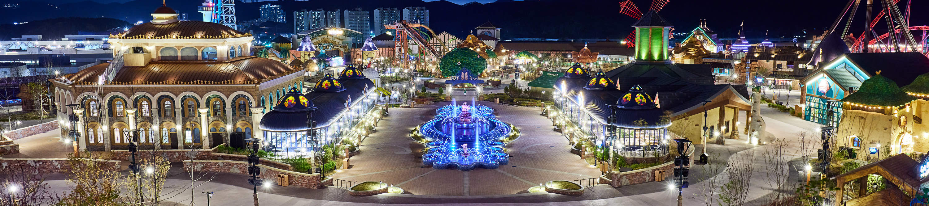 Vue nocturne du parc
