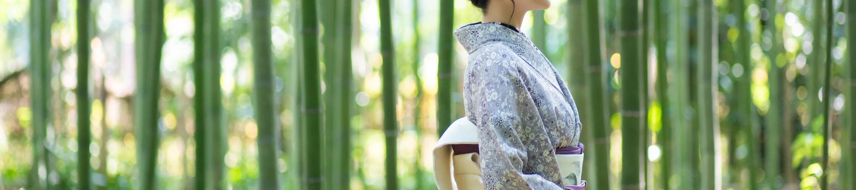 京岚方案。传统小纹和服，面料主要以“䌷”为主。由于其材质特性，让染色大多偏向于低调的浅色风格，非常符合“低奢”风格喜爱者的审美。价格5500日元+税（原价6500日元）