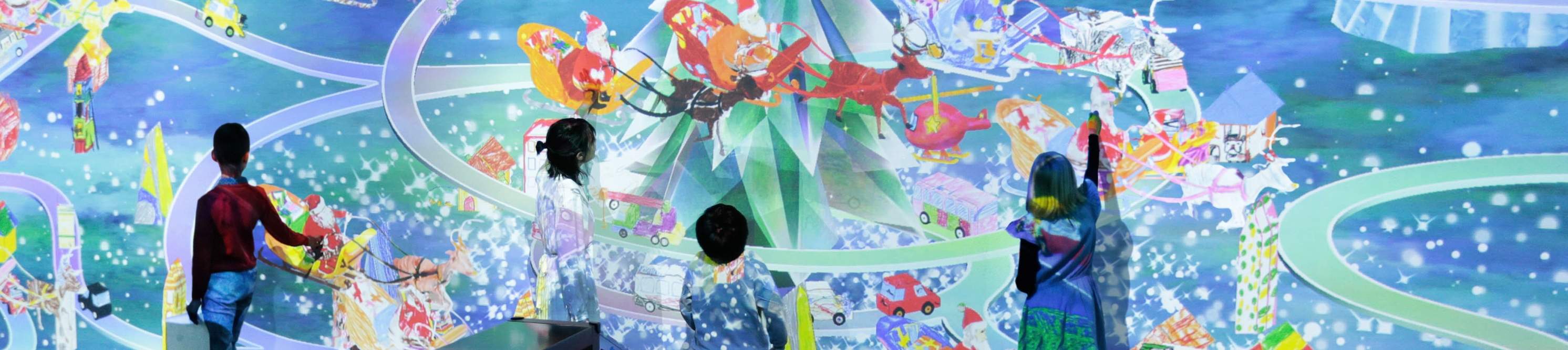 《速寫聖誕》在紙上畫一個聖誕老人小鎮，您的創作將在一個巨大的雪景小鎮中栩栩如生