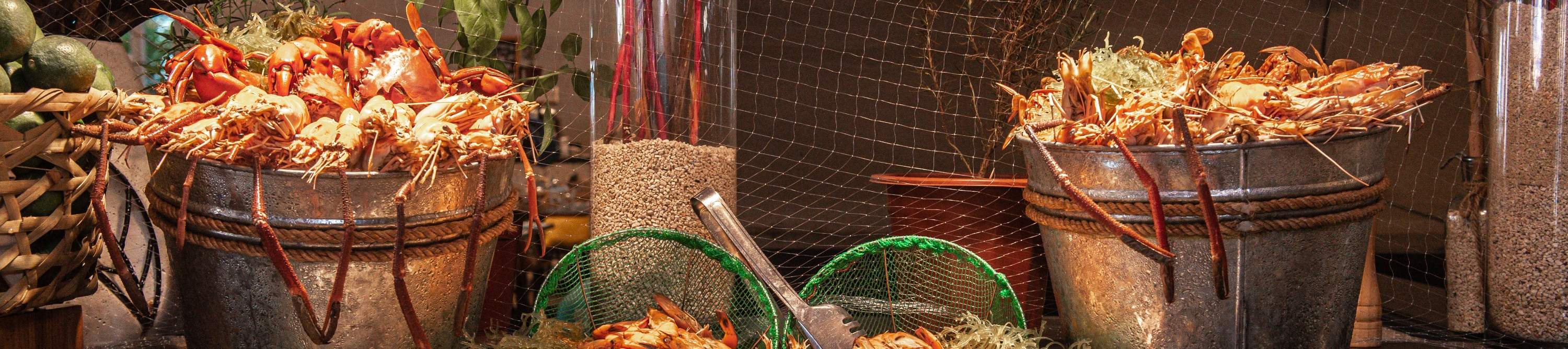 lobster, crab, shrimp