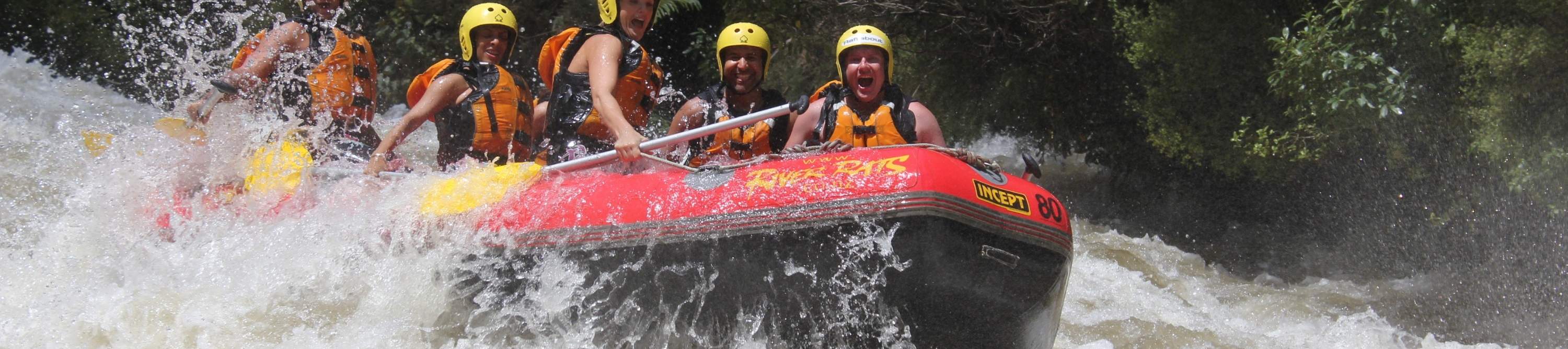 Chèo thuyền vượt thác trên sông Rangitaiki