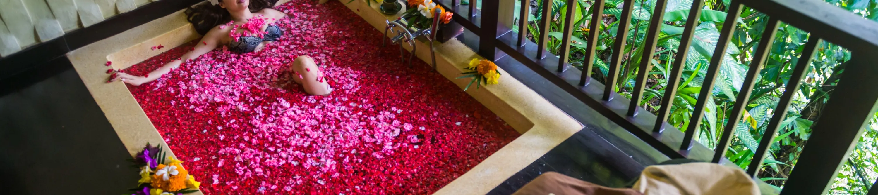 Relax In A Flower Petal Bath In Bali 
