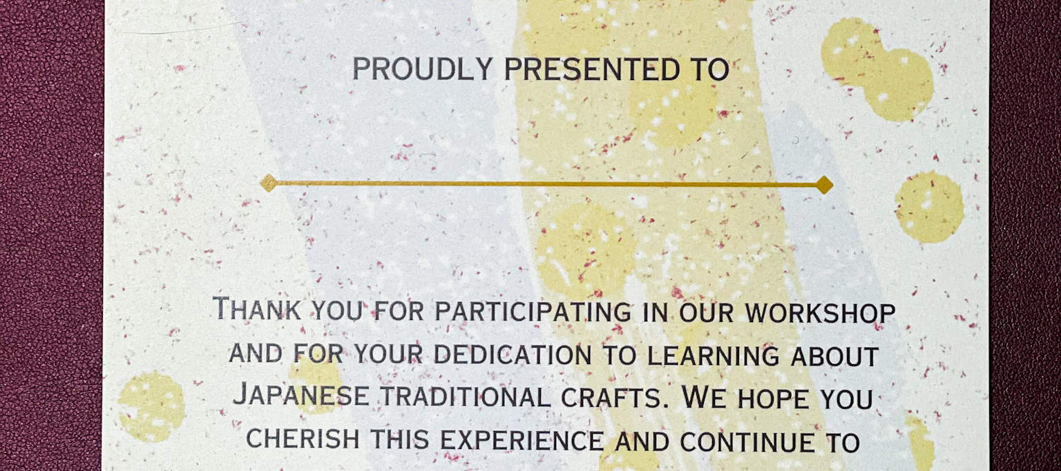 Di akhir bengkel, anda akan menerima 