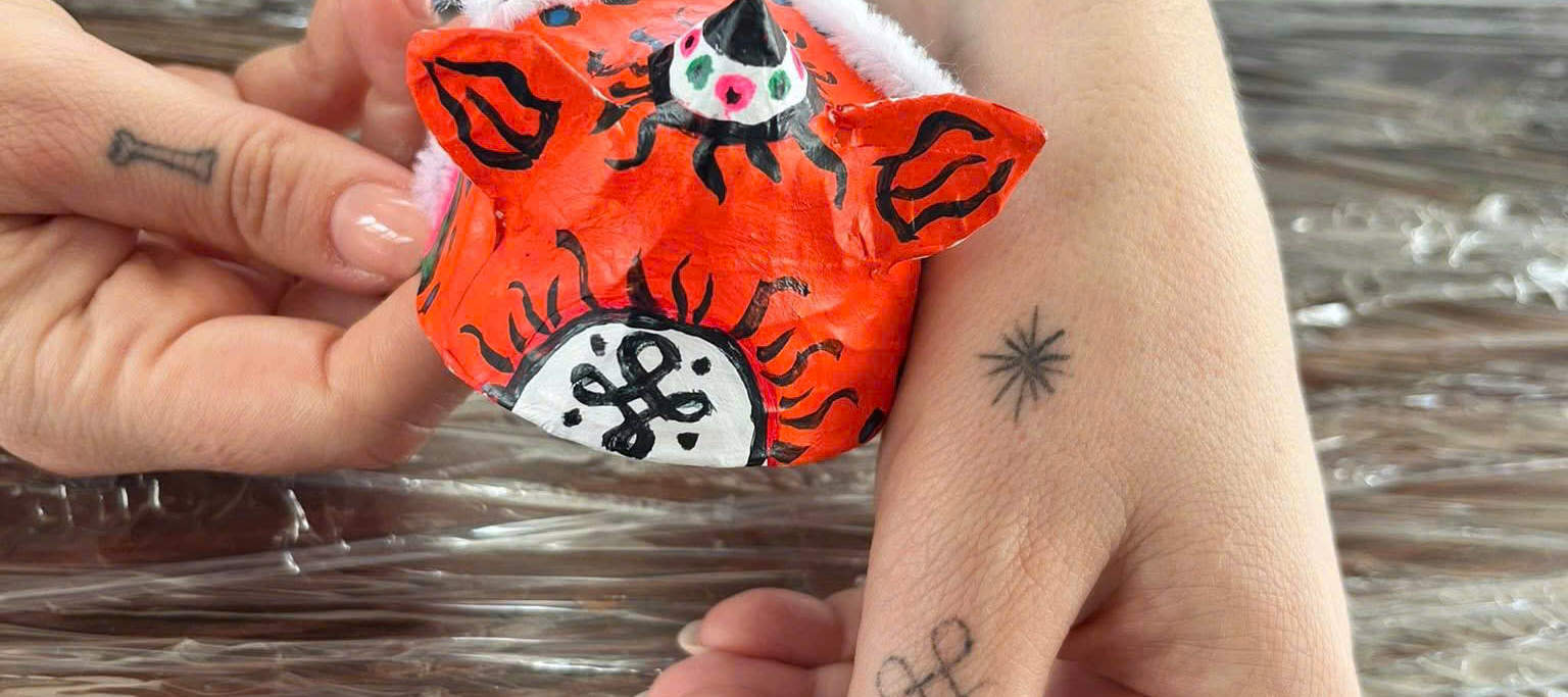 Mini lion head decoration workshop and story of lion dance