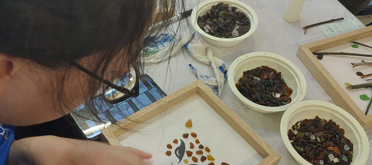 Chất thải biển DIY-Khung ảnh thủy tinh biển