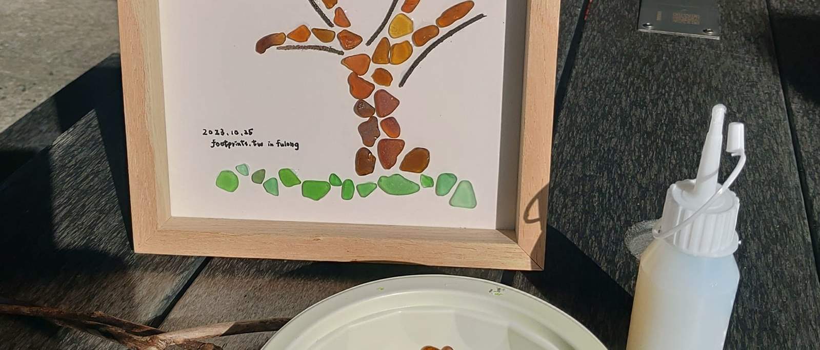 Chất thải biển DIY-Khung ảnh thủy tinh biển