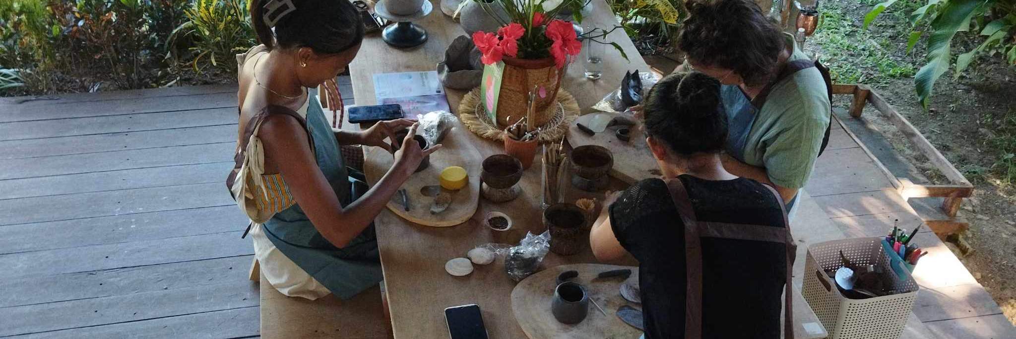 Atelier de poterie au Wild Restaurant