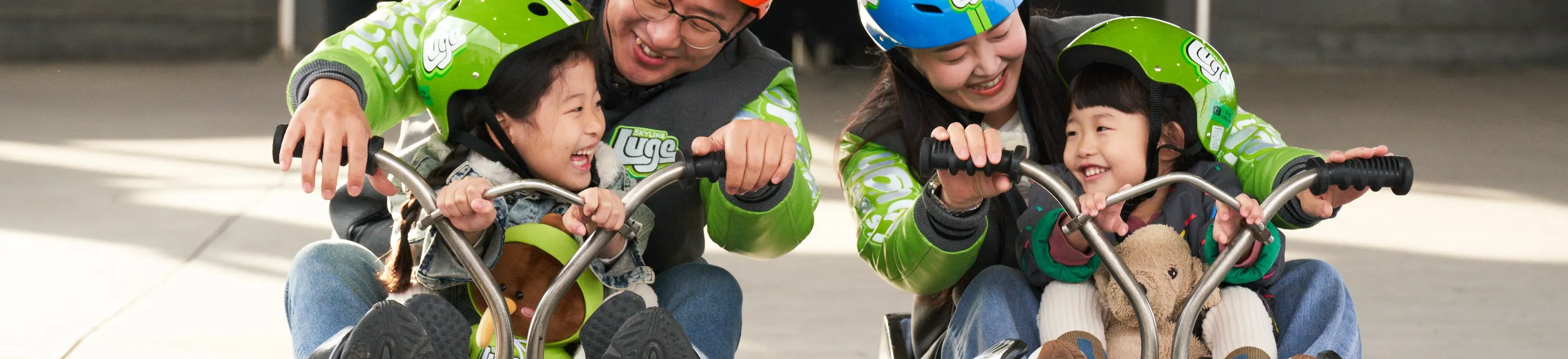 family in luge