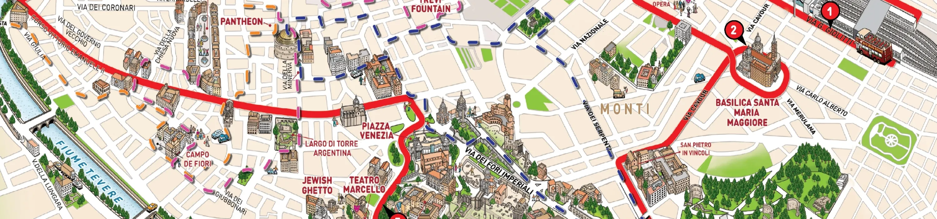 Rome Big Bus Hop-On Hop-Off Tours (Open-Top)