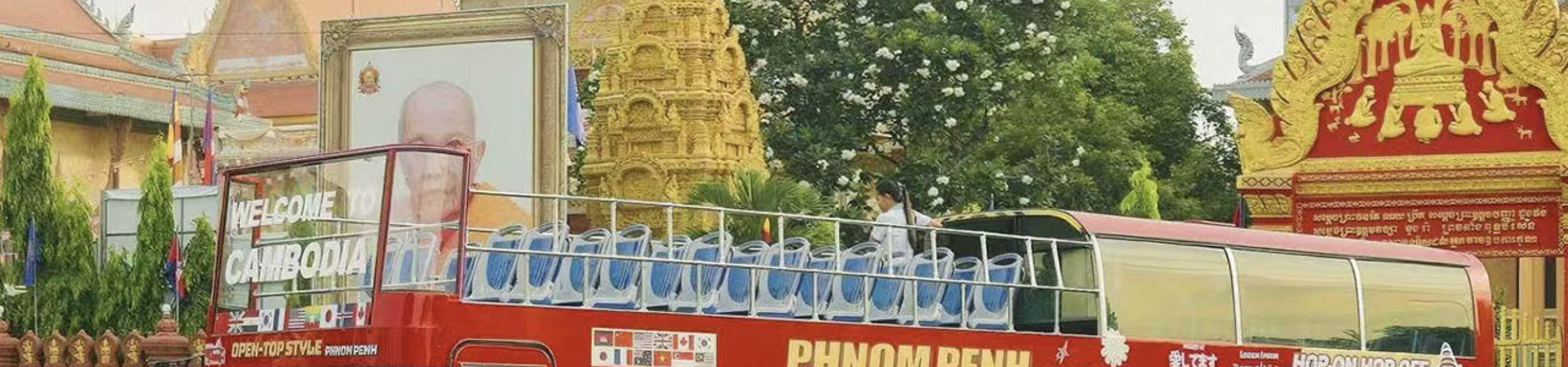 Phnom Penh: Tiket Bus Hop-On Hop-Off dengan Mekong Cruise Gratis