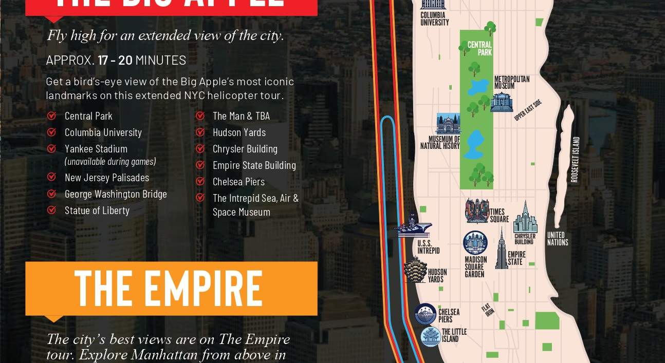 各パッケージの詳細をご覧ください。ニューヨークの象徴的な観光スポットやアトラクションを巡る充実した旅をお楽しみいただけます。