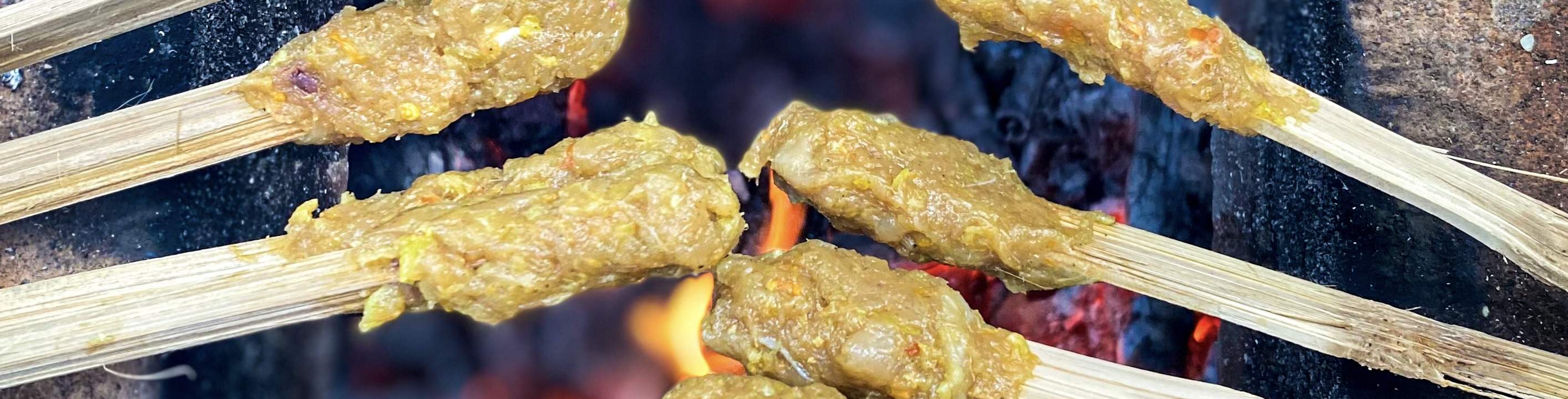 grilling the balinese satay sate lilit